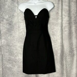 Poetry Black Strapless Mini Dress - size Large
